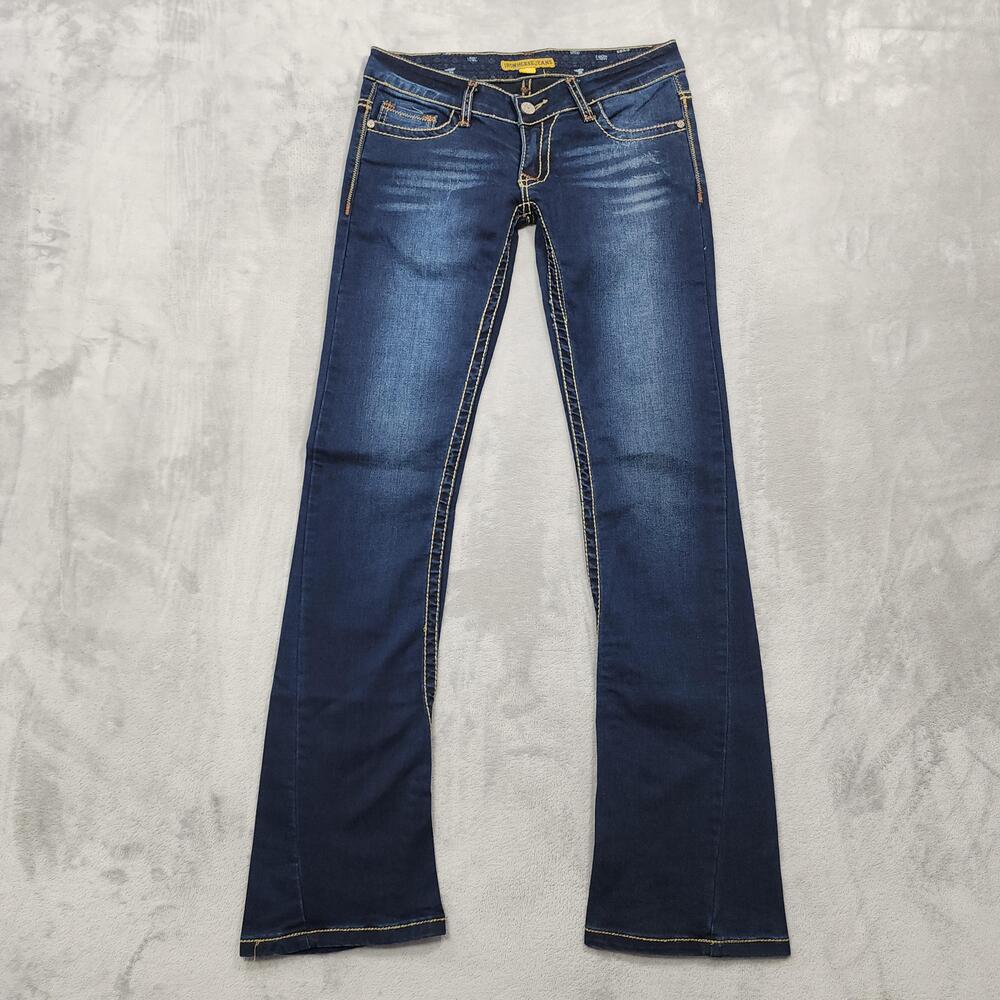 Iron Horse Jeans Womens 4 TALL Blue The Havana Low Rise Slim Bootcut Dark Wash